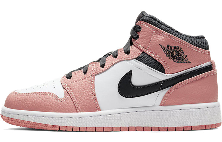エアジョーダン1 Nike GS Air Jordan 1 Mid "Pink Quartz" 555112-603