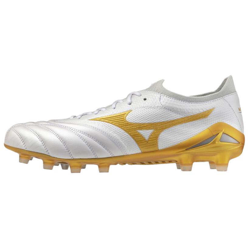 ミズノ Mizuno Morelia Neo 4 β Japan "Super White Pearl/Gold" P1GA264050