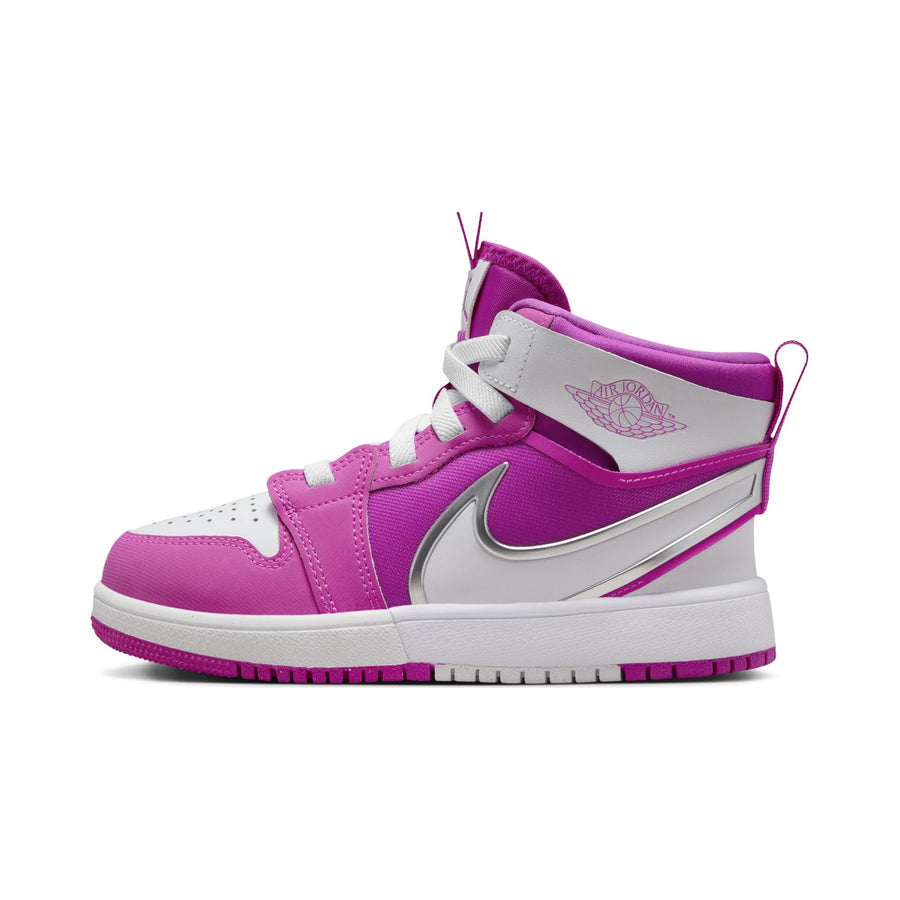 エアジョーダン1 Nike PS Air Jordan 1 Mid RM EasyOn "Fire Pink/White" FQ1282-601