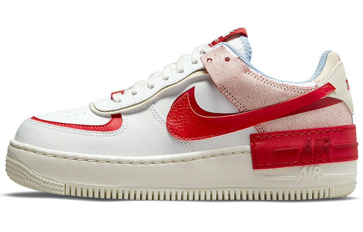 ナイキ エアフォース1 Nike Women's Air Force 1 Low Shadow Cracked Leather "White/Red/Pink" CI0919-108