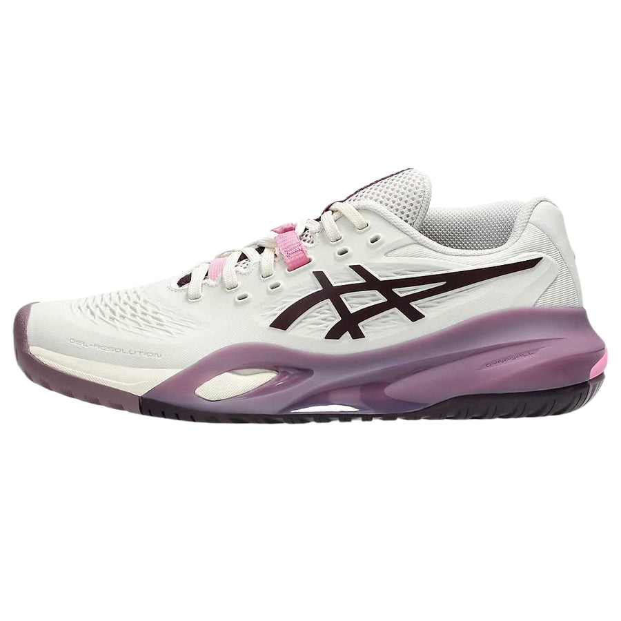 アシックス ゲルレゾリューション Asics Women's Gel-Resolution 10 Wide "Soft Oat/Dark Aubergine" 1042A278-250