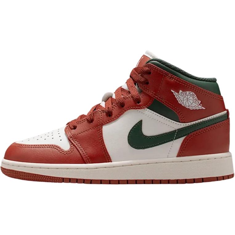 エアジョーダン1 Nike GS Air Jordan 1 Mid "Sail/Pure Platinum/Redstone/Midnight Green" DQ8423-105