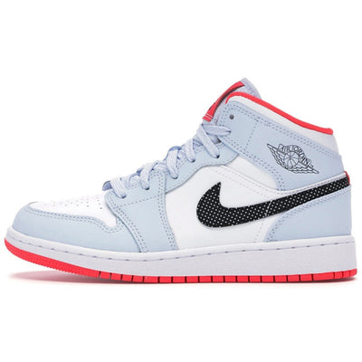 エアジョーダン1 NIKE GS AIR JORDAN 1 MID "HALF BLUE POLKA DOT SWOOSH" 555112-400