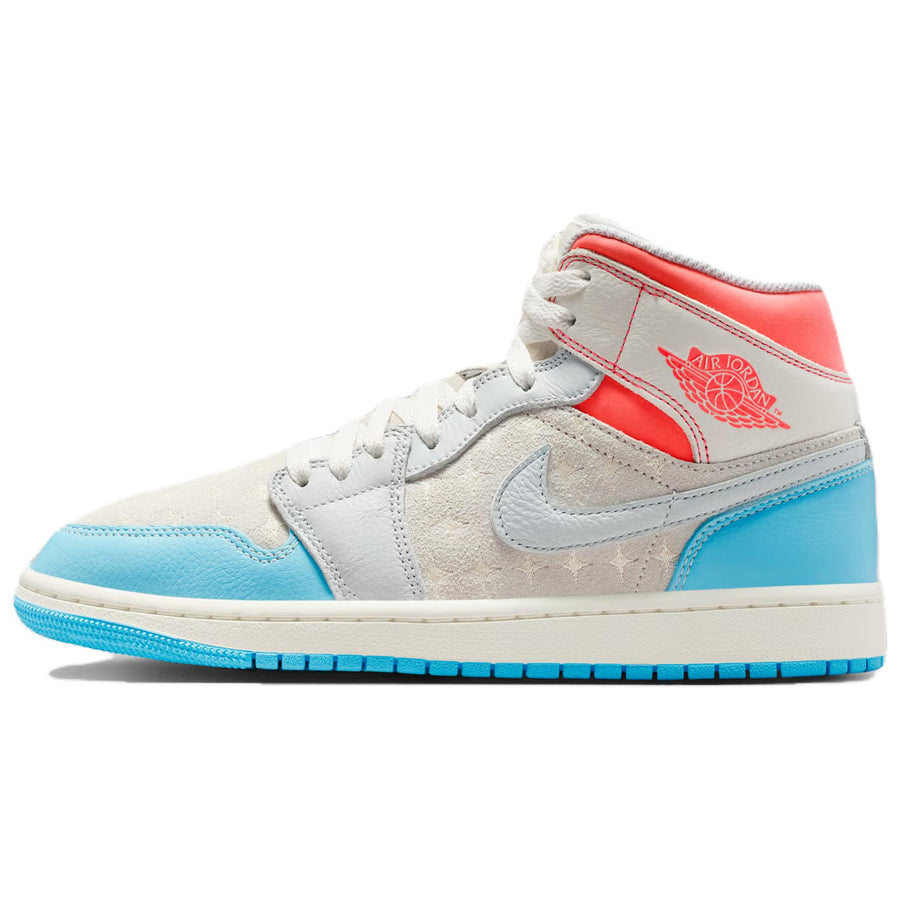 エアジョーダン1 Nike Women's Air Jordan 1 Mid "Sail/Hot Lava/Muslin/Blue Chill" IM7420-133