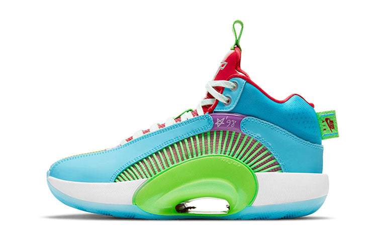 ジョーダン Nike GS Air Jordan XXXV Jayson Tatum Women In Power PE "Light Blue/Lime Red" DJ9884-400