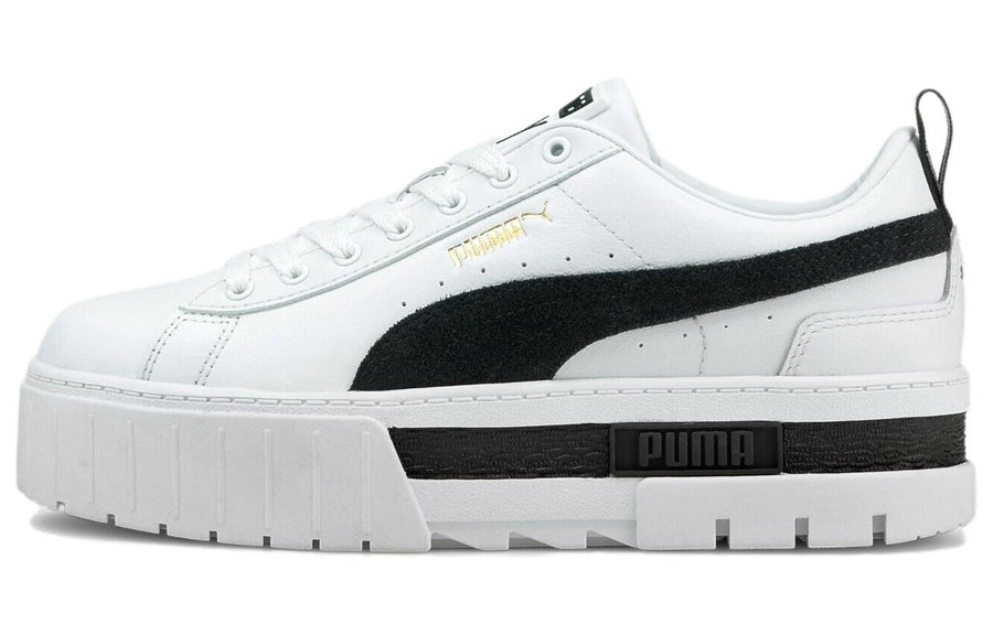 プーマ Puma Women's Mayze Lether "White/Black" 381983-01