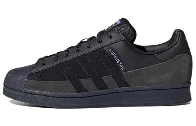 アディダス スーパースター adidas Superstar Smooth Leather and Suede "Core Black/Core Black-Dust Purple" FX5564