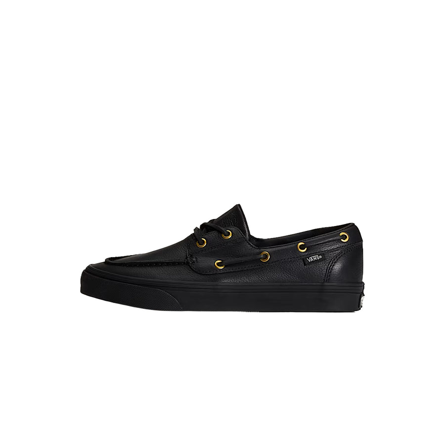 ヴァンズ Vans 2 Eyelet Boat Shoe "Leather Black" VN000Z11CJK