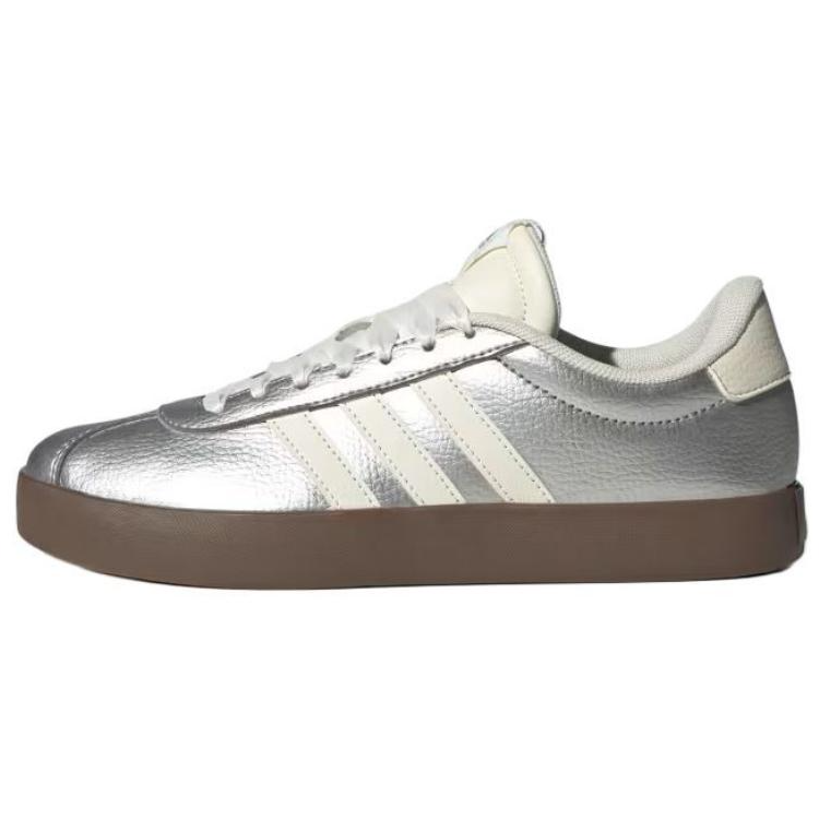 アディダス adidas Women's VL Court 3.0 "Silver Metallic/Off White/Gum" JQ7315