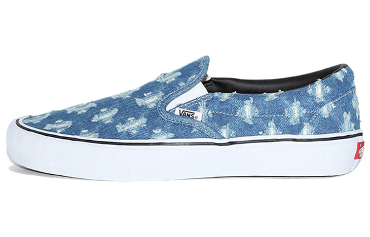 ヴァンズ スリッポン Supreme × Vans Slip-On Hole Punch Denim "Blue" VN0A38DD2DD