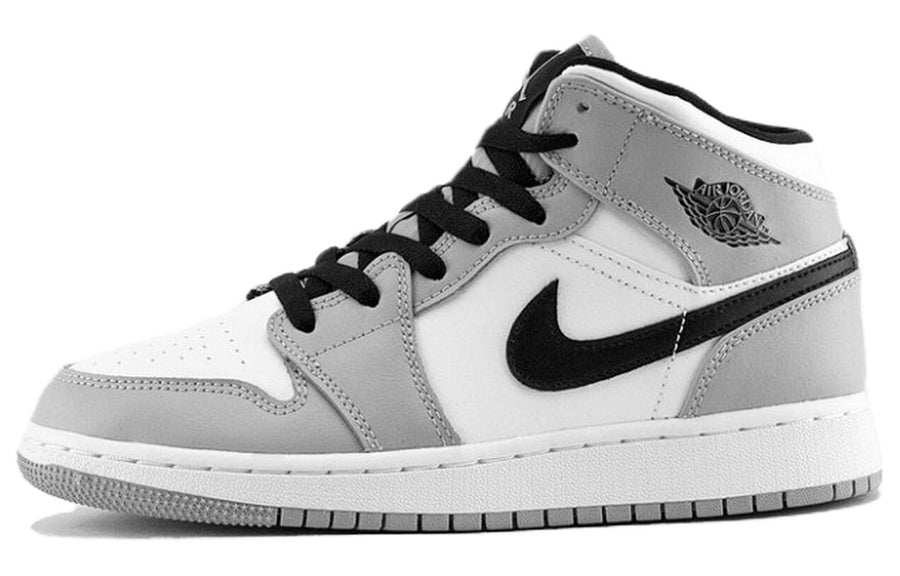 エアジョーダン1 Nike GS Air Jordan 1 Mid "Light Smoke Grey/Black/White" 554725-092