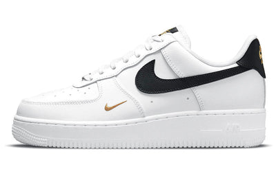 ナイキ エアフォース1 Nike Women's Air Force 1 Low 07 Essential "White/Black/Gold Mini Swoosh" CZ0270-102