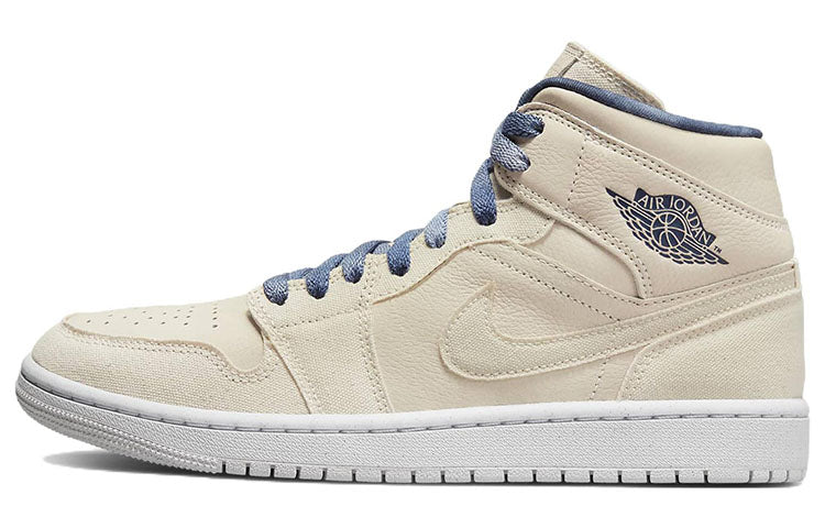エアジョーダン1 Nike Women's Air Jordan 1 Mid "Sanddrift/Indigo" DM9126-104