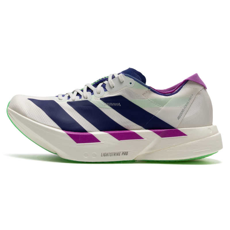 アディダス アディゼロ adidas Adizero Adios Pro 4 "Core White/Collegiate Purple/Lime Burst" JR1656