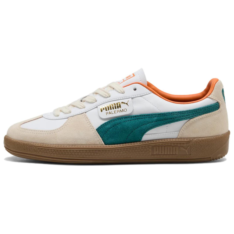 プーマ パレルモ Puma Palermo Leather "PUMA White/Emerald Ice/Gum" 396464-26