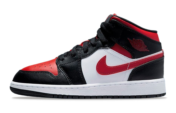 エアジョーダン1 Nike GS Air Jordan 1 Mid "Black/Gym Red/White" 554725-079